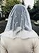 Leimandy Orthodox Veil Head Covering with Embroidered flowers Catholic Chapel Mantilla veil V50 (Ivory veil)