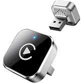 Aldvance Wireless CarPlay Adapter &amp; Android Auto Adapter, 2026 Plug &amp; Play 2-in-1 USB/USB-C Car Dongle, Fast Bluetooth 5.4 &amp; 5GHz WiFi Auto-Connect Wireless Converter for iPhone &amp; Android (Silver)