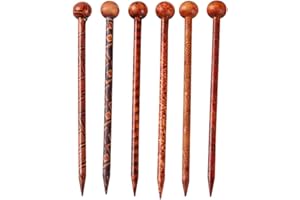 BAOBLAZE 6 Pieces Wood Hair Sticks Japanese Hair Chopsticks for Hair Pins for Women Long Handmade Craft 13cm