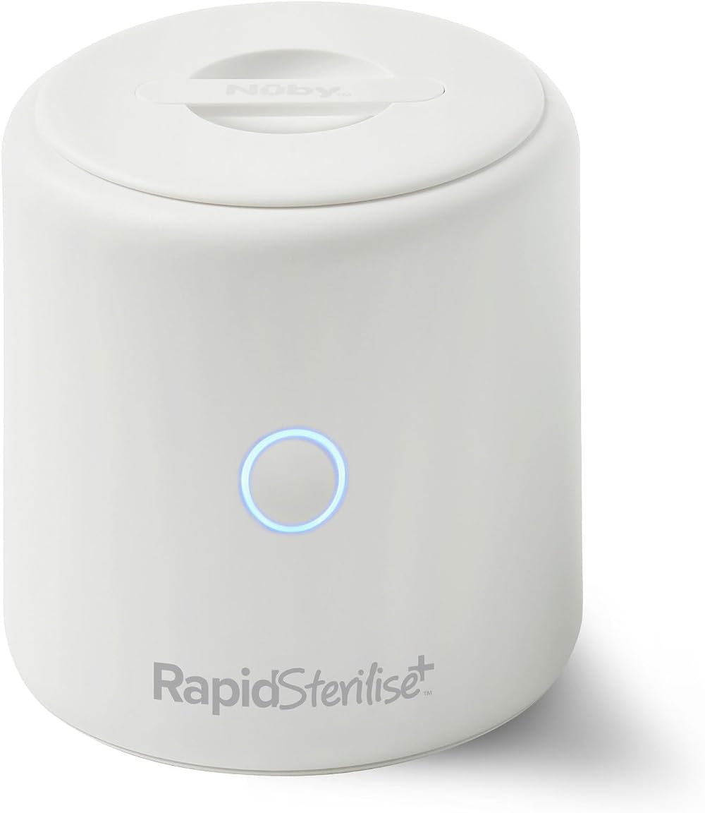Nuby RapidSterilise+ Portable UV Steriliser White for RapidCool & Bottle