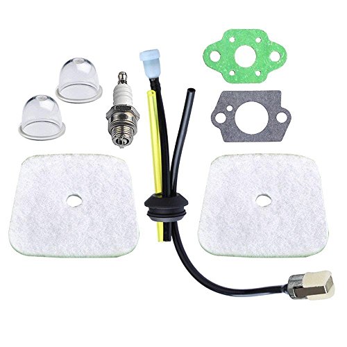 (Pack of 2) Air Filter with Repower Kit Gaskets for Mantis 7222 7222E 7222M 7225 7230 7240 7920 7924 Tiller/Cultivator