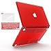 IBENZER MacBook Pro 13 Inch Case 2012-2015, Soft Touch Hard Case Shell Cover with Keyboard Cover Screen Protector for Apple MacBook Pro 13 with Retina Display A1425 1502,Red,MMP13R-RD+2