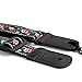 CLOUDMUSIC Ukulele Strap Floral Pattern Roses Strap For Soprano Concert Tenor Baritone (Red White Roses)