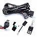 KAWELL Heavy Duty LED Light Bar Wiring Harness Kit with 14 AWG wiring 40Amp Relay ON-OFF-Strobe Remote Control Switch ( 1 lead 12 ft remote control )