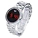 METALTREE98 Techno Pave Silver Digital Touch Screen Metal Band Watches WM 8164 S
