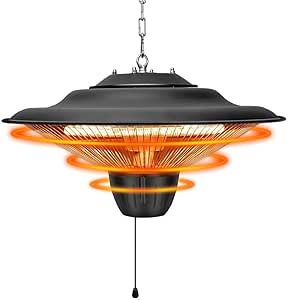 APAN Calentador de Patio, Calentador eléctrico para Exteriores