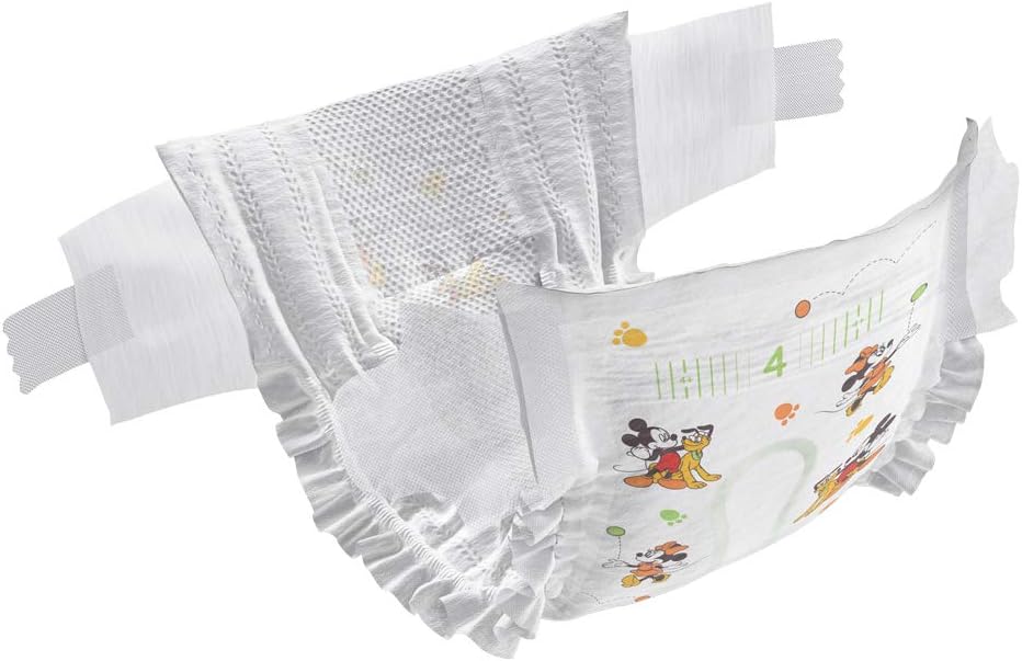 Amazon Brand - Mama Bear Disney Ultra Dry Nappies, Size 4 (8-14 kg), 168 Count (2 Packs of 84), White, Monthly Pack - Image 4