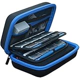New 3DS XL Case, New 2DS XL Case, Deluxe Hard Protective Carrying Case for New Nintendo 3DS XL, 2DS XL - Fits AC Wall Charger, Travel Case with 16 Game Storage Holders - Blue