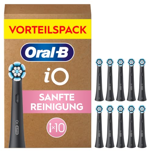 iO Aufsteckbürsten Sanfte Reinigung, Schwarz, 10 Stück
