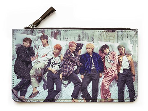 Fanstown Kpop Fashion pencil case pouch coin bag starry sky with lomo cards (BTS D)