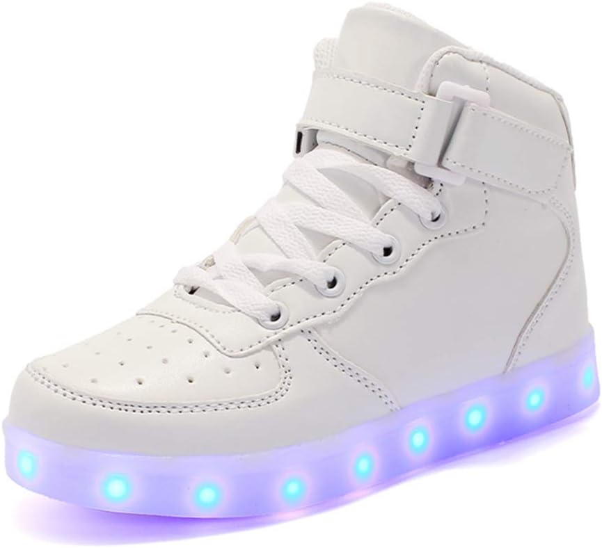 ByBetty Kids Boy Girl Light Up Trainers Shoes Flashing LED Luminous Lights USB Charger Shoes
