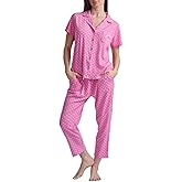 Karen Neuburger Women's Notch Collar 2-Piece Slim Leg Pajama Set