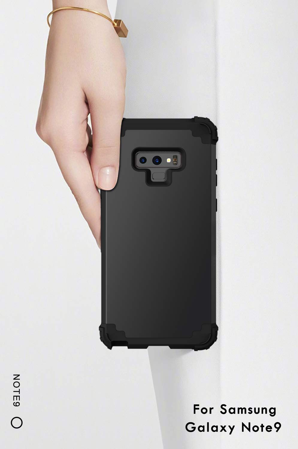 SHUANGFANG Samsung Galaxy Note 9 Protective Case,Defender Full Body Protection Rugged case Galaxy Note 9 (2018) (Note9 L Black)