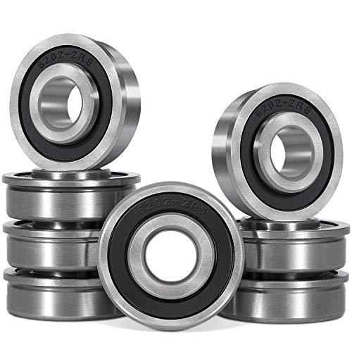 8 PCS Flanged Ball Bearings ID 1/2" x OD 1-3/8" for Lawn Mower, Generators, Wheelbarrows, Carts & Hand Trucks Wheel Hub, Replacement Part Compatible for Marathon, Stens, Sunbelt, Prime Line, Exmark