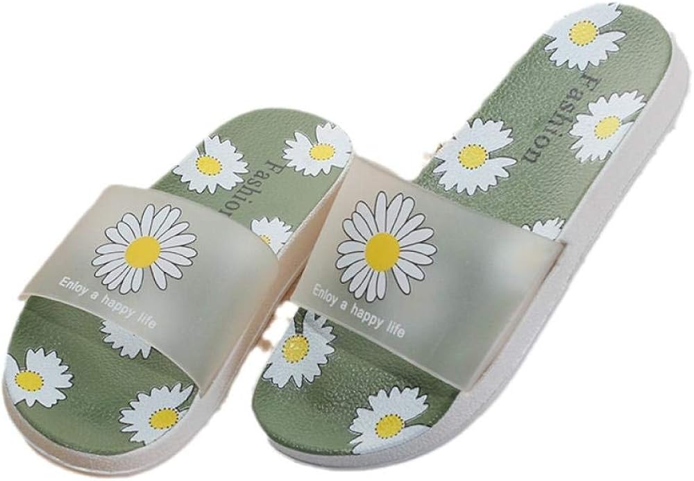 Pantofole estive di moda Scarpe da donna Cute Daisy Trasparente