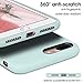 MILPROX Silicone Case, Pretty Series Liquid Silicone Gel Rubber, Shockproof Case with Microfiber Cloth Lining Cushion Compatible with iPhone 7 Plus/8 Plus - Mint