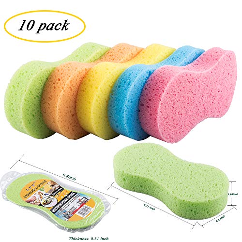 Benail 10 Pack Car Wash Sponges Multifunctional Sponge Multicolor