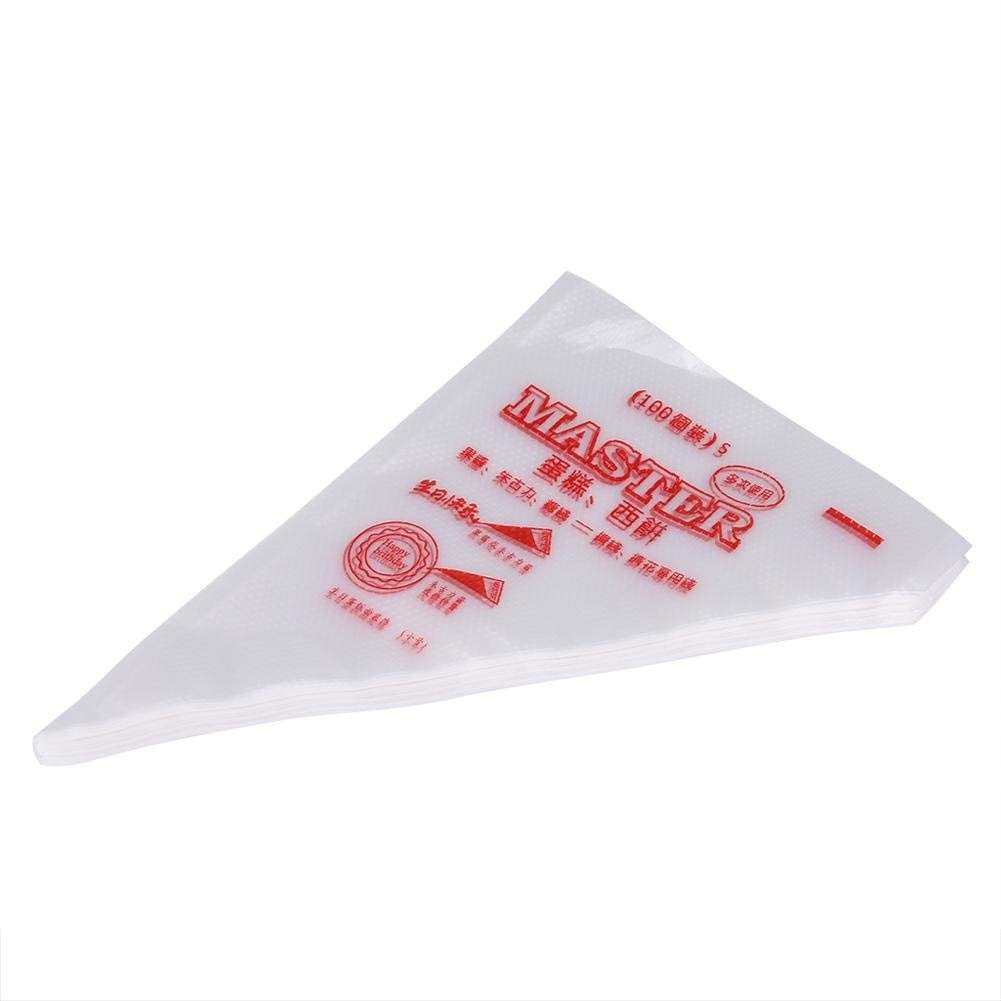 100 Piece Plastic Cake Icing Bags 720ml Food Grade Disposable Piping for Wedding Cake Decorating, Holiday Cookie Baking, Professional Pastry Chefs