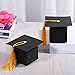 LUOEM Grad Cap Boxes Gradation Cap Favor Boxes Party Favor Gift Boxes Graduation Cap Jewelry Box,Pack of 24 (Black)