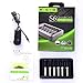 ESYB S6 Universal Smart Battery Charger 6 Slot for Rechargeable Batteries Li-ion, Ni-MH, Ni-Cd,10440 14500 16340 18650 26650 A AA AAA