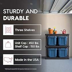 IRIS USA Heavy Duty Plastic Shelving Unit and Heavy