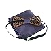Amzchoice Classic Handmade Mens Wood Bow Tie with Matching Pocket Square Sets (2)