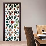 CaseFan 3D Kaleidoscope Door Wall Mural Wallpaper Stickers Vinyl Removable Decals for Home New Decoration 30.3x78.7