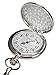 Mudder Vintage Stainless Steel Quartz Pocket Watch Chain (Silver)