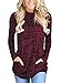 LOSRLY Women Cowl Neck Casual Long Sleeve Sweatshirt Tunic Tops With Pocket
