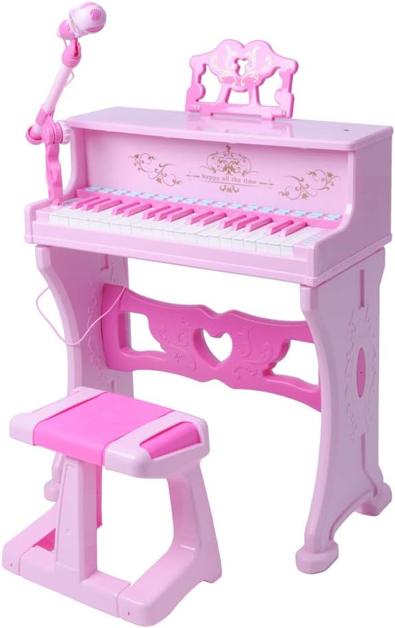 COLOR TREE Kids Toy Grand Piano with 37Key Keyboard Stool