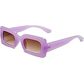 SOJOS Retro 90s Small Nude Rectangle Sunglasses Womens Mens Trendy Chunky Glasses