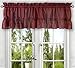 Ellis Curtain Stacey Sheer 56-by-45 Tailored Tier Pair Curtains, Merlot