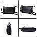 SCIEN Women Small Leather Crossbody Purse Zipper Clutch Wallet Cell Phone Bags, Black