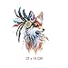 25 x 19CM Iron-on Patches for Clothes, Colorful Fox Printing Heat Transfer Sticker Patch for Household Irons DIY Decor Hotfix Decal Motif Appliqued for T-shirt Jeans Coats Totes Hoodie