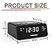 USB Alarm Clock Radio, Digital Alarm Clock with USB Phone Charger, FM Radio, Sleep Timer, Dimmer, Snooze, 0.6” Digital LED Display and Battery Backup Function for Bedroom, Office, Table and Desk