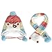 TAORE Baby Girls Boys Winter Earflap Hat Scarf Hood Scarves Skull Caps (Pink)