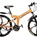 Outroad Mountain Bike 6 Spoke 21 Speed 700CC Double Disc Brake Folding Bike (Black/Orange)thumb 1