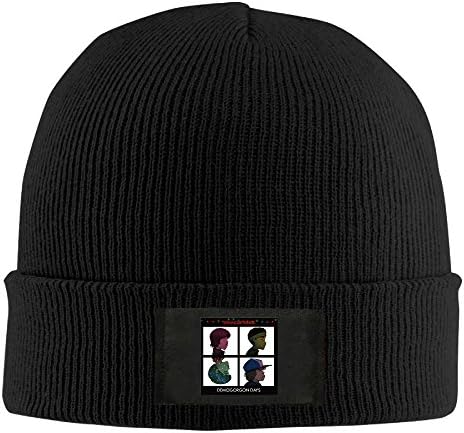 Iced Casuki Unisex Gorillaz Album Cover Style Stranger Things Warm Winter Hat Knit Beanie Skull Cap Cuff Beanie Hat