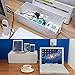 Cable Management Box Cord Organizer Storage Box(8x4.2x4inches) for Covering and Hiding, Cables, Cords, USB Hubs - White