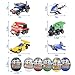yuboo Easter Eggs, 6-Pack Large Prefilled Plastic Eggs,Kids’ Toys Filled with Different Building Bricks to Build Various Vehicle