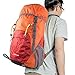 G4Free Lightweight Packable Hiking Backpack 35L Travel Camping Daypack Foldable (Orange/Red)