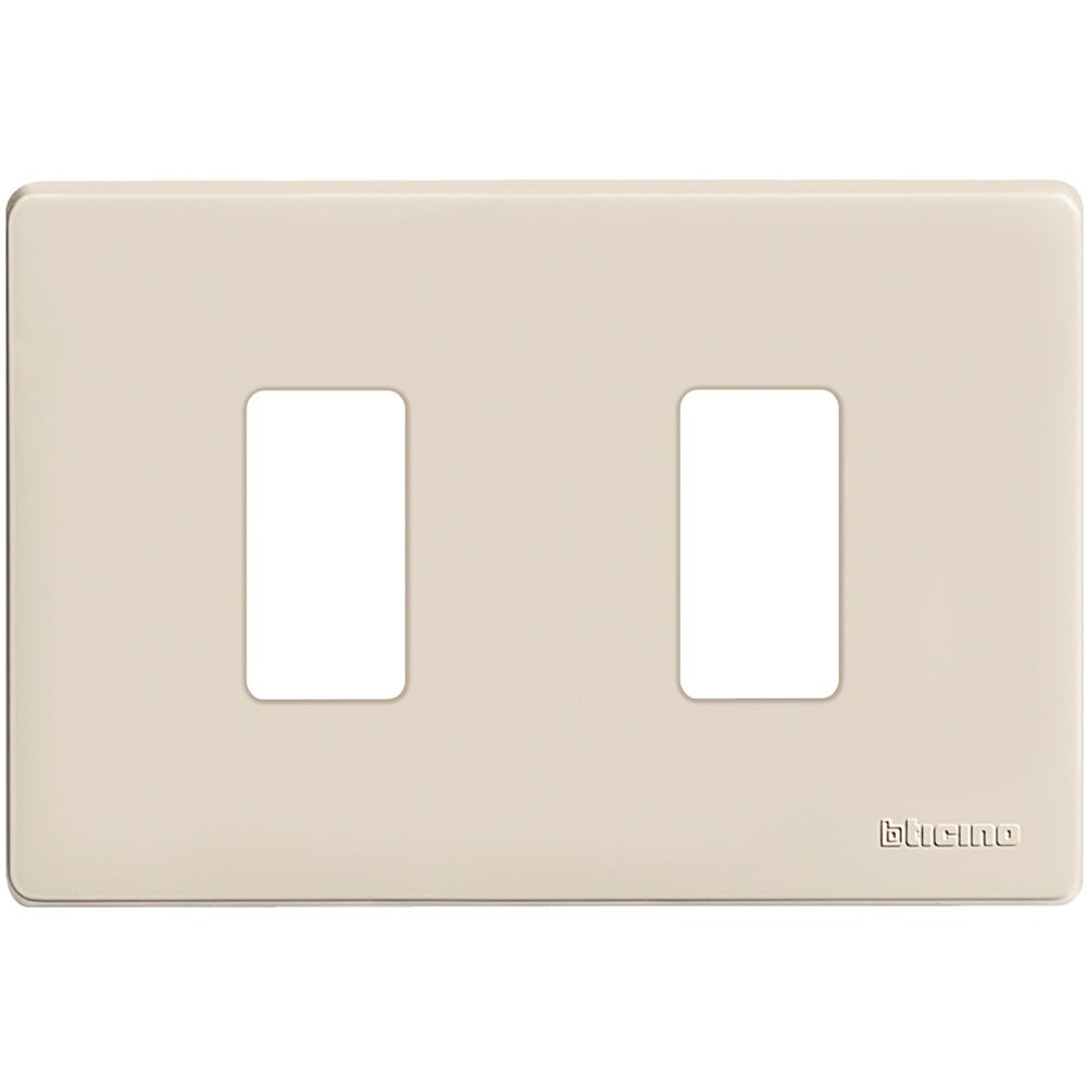 BTicino 503/2/R/F 2 seat Plate, White