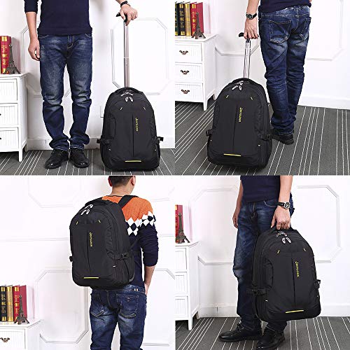 Wheeled Laptop Backpack 18" Rolling Carry-on Trolley School Bags Travel Luggage - Thumbnail 6