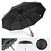 Clear Umbrella, Mirviory Transparent Bubble Dome Umbrella, Lightweight Easy Carrying Suitable For Women And Girls, Wedding Decoration Umbrella (BLACK)