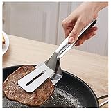 Mexidi Stainless Steel Food Tongs Kitchen Clamp- Heat Resistant Food Grade - Handy Utensil For Kitchen Salad Cake Buffet Cooking Anti Heat BBQ Clip Barbecue Bread Ice Oven Serving