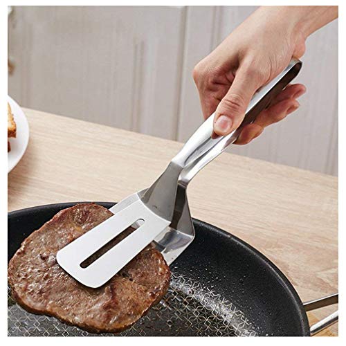 Mexidi Stainless Steel Food Tongs Kitchen Clamp- Heat Resistant Food Grade - Handy Utensil For Kitchen Salad Cake Buffet Cooking Anti Heat BBQ Clip Barbecue Bread Ice Oven Serving