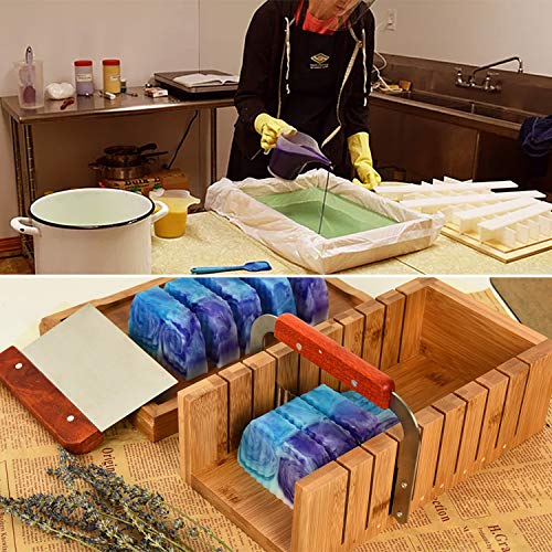 YoleShy Soap Cutter Set, Wood Molds Tool for Soap Making Loaf Cutting