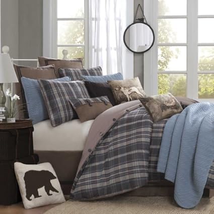 Amazon Com Woolrich Hadley Plaid Comforter Set Twin Multicolor