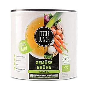 Little Lunch Bio Brühe | „Gemüsebrühe Klassik“ | 420g | Vegan | 100% Bio-Qualität | Ohne zugesetzten Zucker | Ohne Geschmacksverstärker | Ohne Hefe | Ohne Palmfett | Ohne künstliche Zusätze
