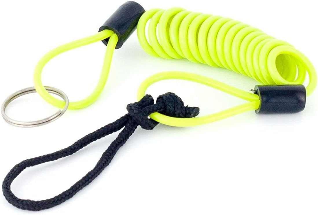 BIKE IT Motorcycle Disc Lock Reminder Coil – High-Visibility Security Reminder Cable for Motorbikes, Scooters & E-Bikes – Prevents Riding Off with Disc Lock Attached